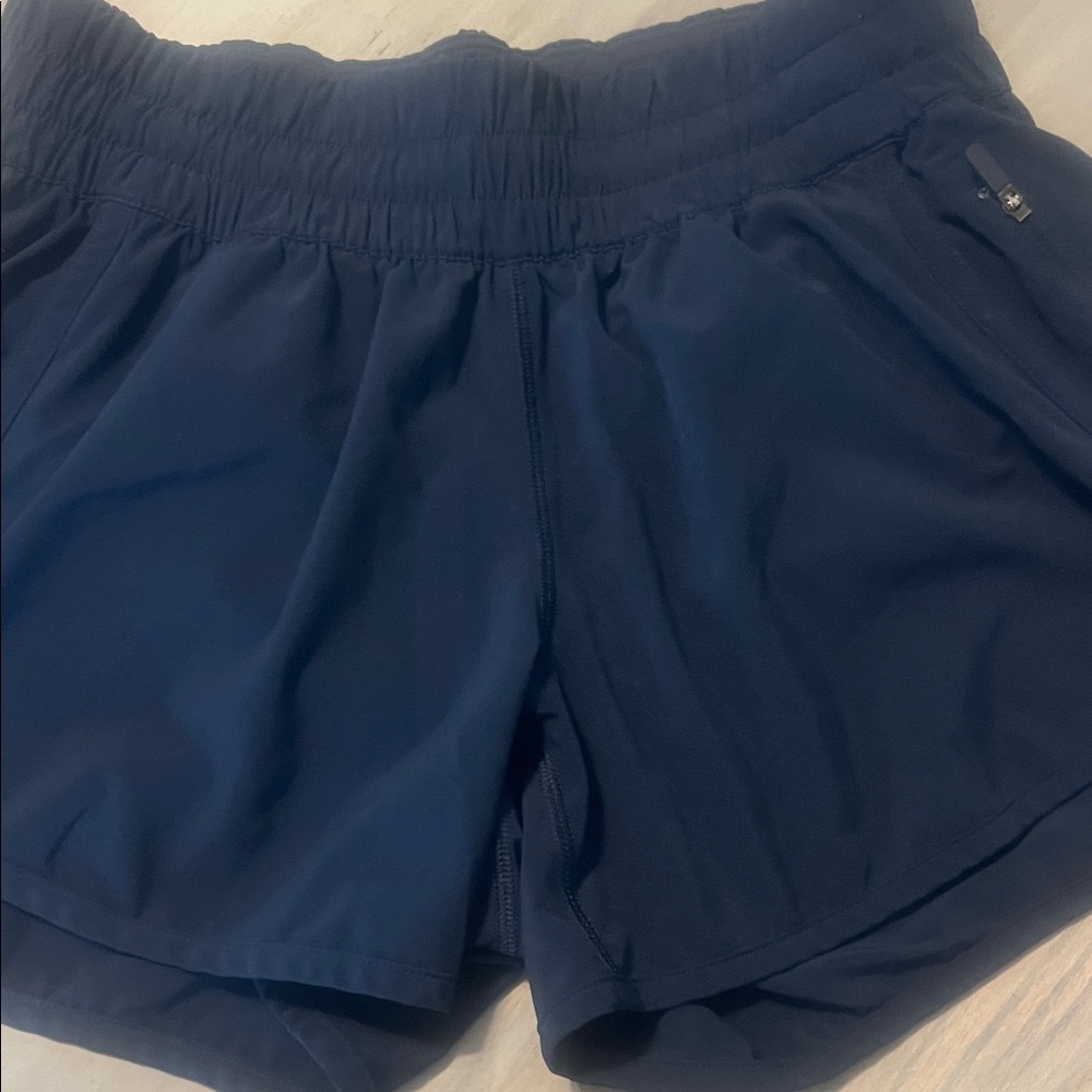 Lulu Lemon Track That Mid-Rise Navy 3” Shorts